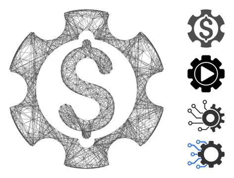 Hatched Financial Development Vector Mesh Stockillustratie