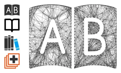 Hatched Handbook Vector Mesh Stock Illustration