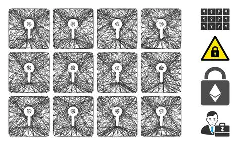 Hatched Lockers Vector Mesh Stock Illustration