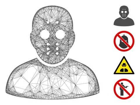 Hatched Maniac Vector Mesh イラスト素材