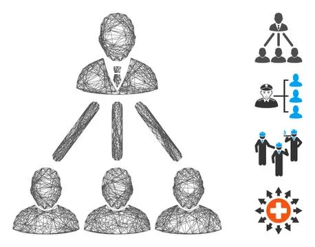 Hatched People Organization Structure Vector Mesh Ilustración de archivo