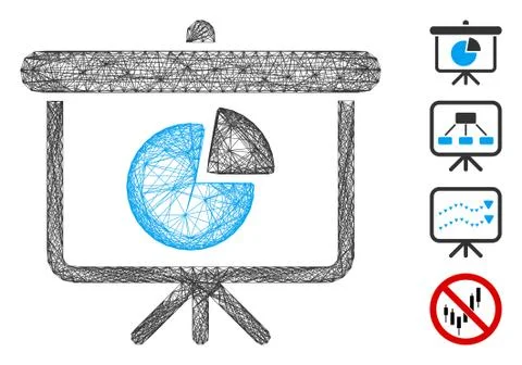 Hatched Pie Chart Demonstration Vector Mesh Stock Illustration
