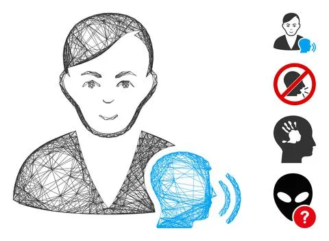 Hatched Psychoanalysis Talking Vector Mesh Stock Illustration