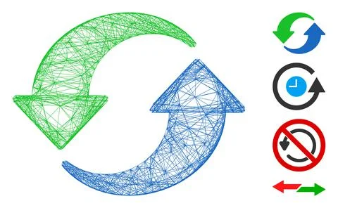 Hatched Refresh Vector Mesh Illustrazione stock