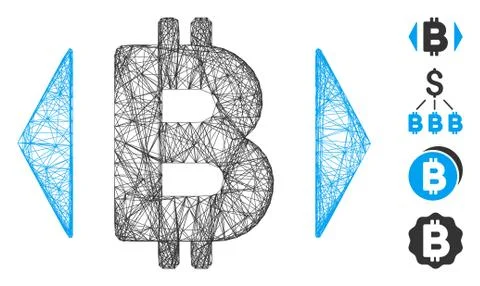 Hatched Regulate Bitcoin Price Vector Mesh Stockillustratie