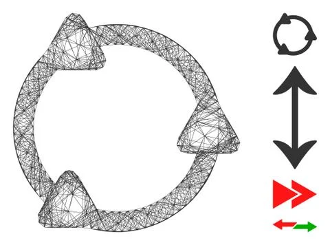 Hatched Rotate Vector Mesh Illustrazione stock