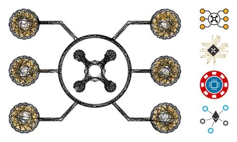 Hatched Roulette Circuit Vector Mesh Stockillustratie