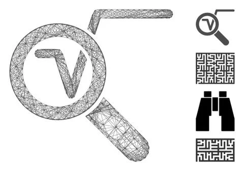Hatched Search Math Solution Vector Mesh Stockillustratie