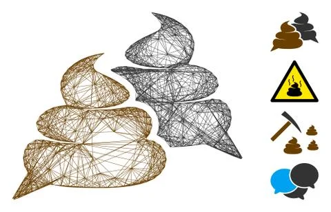 Hatched Shit Chat Vector Mesh Stock Illustration