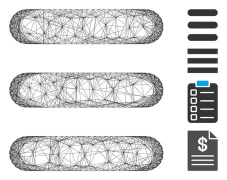 Hatched Stack Vector Mesh Stock Illustration