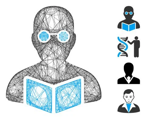 Hatched Student Vector Mesh Stock Illustration