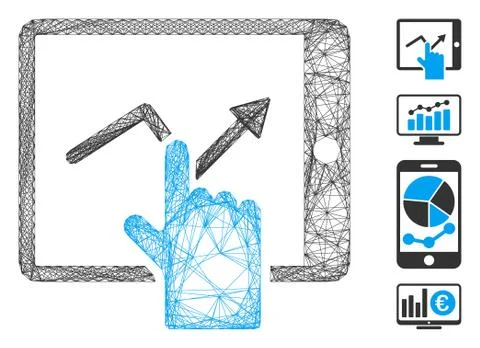 Hatched Tap Trend on PDA Vector Mesh Stock Illustration