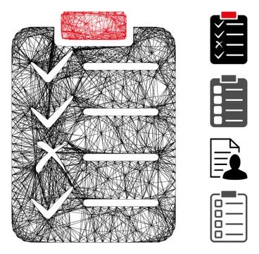 Hatched Task List Vector Mesh Stock Illustration