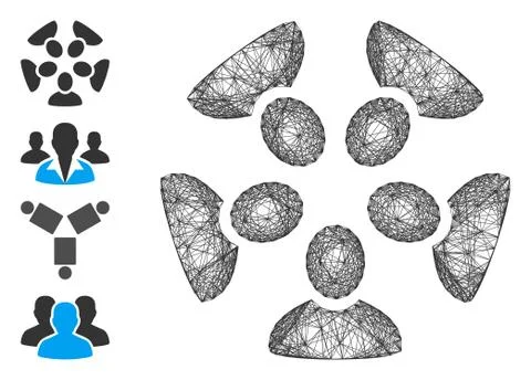 Hatched Team Vector Mesh Stock Illustration