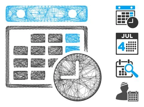 Hatched Time Table Vector Mesh イラスト素材