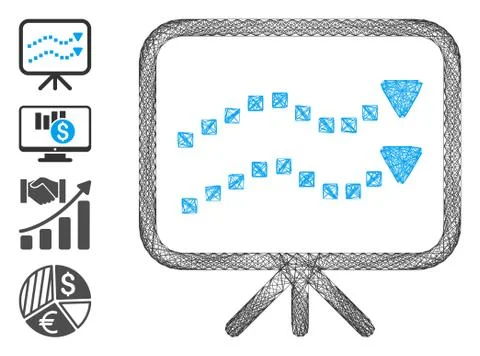 Hatched Trends Presentation Vector Mesh Stockillustratie