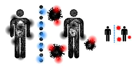 Hatched Virus Shield Wall Icon with Spots 스톡 일러스트