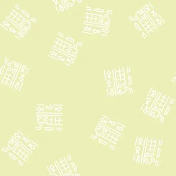 Hatcheries salmon line seamless pattern Illustrazione stock