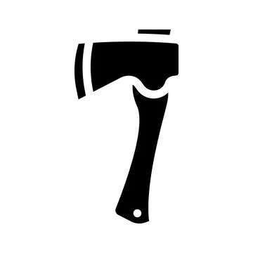 Hatchet hatchet glyph icon vector illustration Stock Illustration
