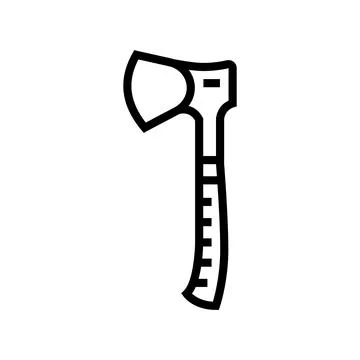 Hatchet hatchet line icon vector illustration Stock Illustration