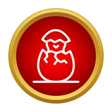 Hatching chick egg birth new life development icon Stock Illustration