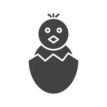 Hatching Chick icon vector image. Illustrazione stock