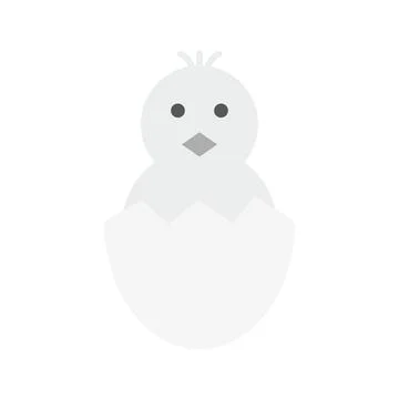 Hatching Chick icon vector image. Stock Illustration
