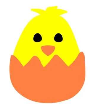 Hatching Easter Chick Stock Illustration