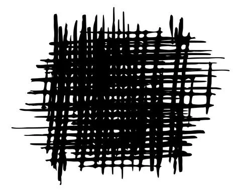 Hatching texture hand painted with black ink brush stroke Illustrazione stock