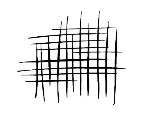 Hatching texture hand painted with black ink brush stroke Illustrazione stock