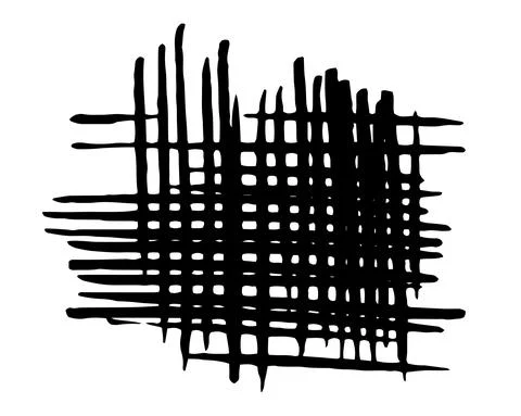 Hatching texture hand painted with black ink brush stroke Illustrazione stock