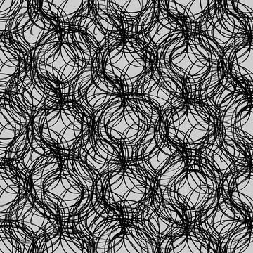 Hatching vector illustration. Abstract seamless pattern with scribble circles Stock Illustration