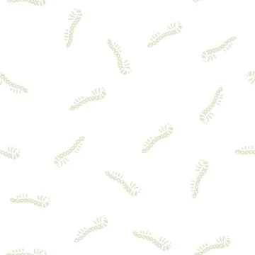 Hatchlings silkworm glyph seamless pattern Stock Illustration