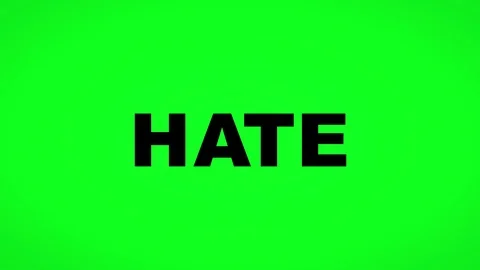 Hate and racism concept on green screen Stock Footage 124230089