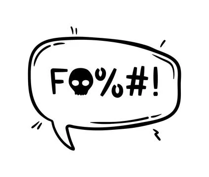 Hate angry talk, comic vector profanity message 스톡 일러스트