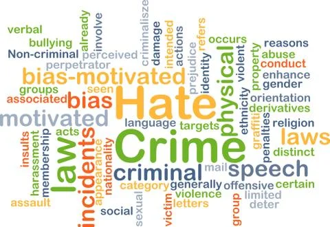Hate crime background concept Stock Illustration