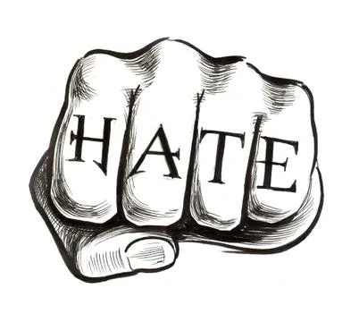 Hate crime Illustrazione stock