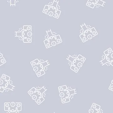 Hate crimes line seamless pattern イラスト素材