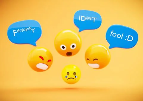 Hate on the Internet - the concept of mobbing a person at work or on the Inte Stock Photos
