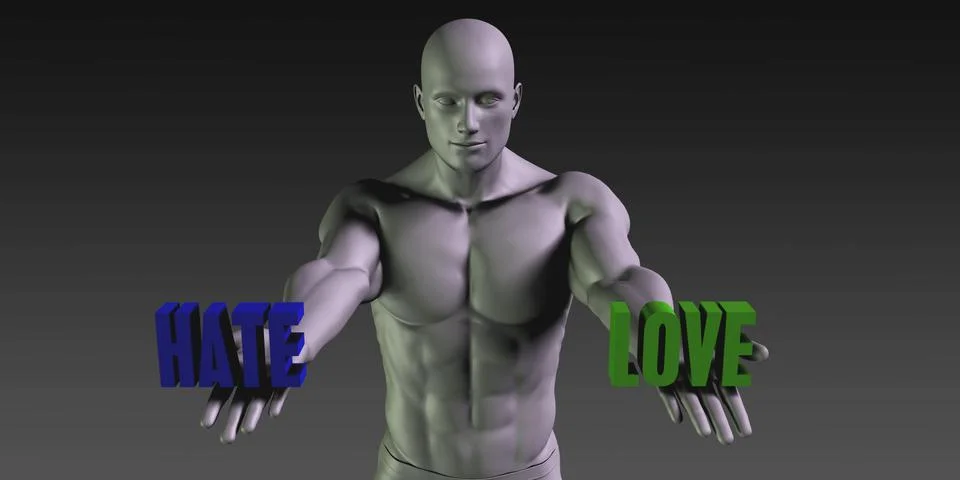 Hate or Love Stock Illustration