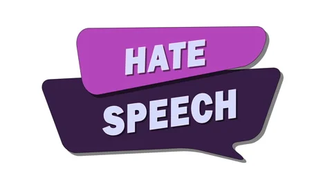 Hate speech includes expressions that incite violence, discrimination Stock Footage 305664828