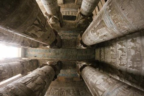 The Hathor temple of Dendera, Egypt Stock Photos