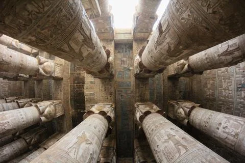 The Hathor temple of Dendera, Egypt Foto stock