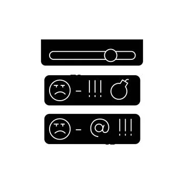 Hatred in comments olor line icon. Pictogram for web page, mobile app, promo. Stock Illustration