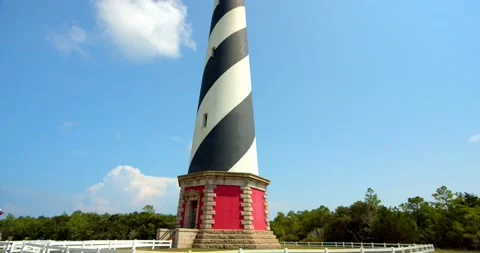 Hatteras Island Lighthouse, 4K Outer Banks, North Carolina Video stock 141560600