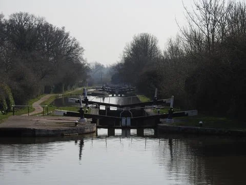 Hatton locks Warwickshire Stock Photos