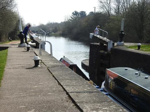 Hatton locks Warwickshire Stock Photos