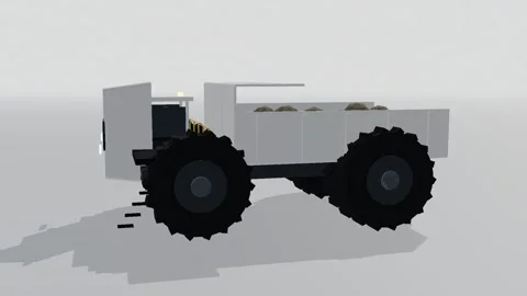Haul truck mining 3d loop white background 3D animation seamless loop Stock Footage 341849775