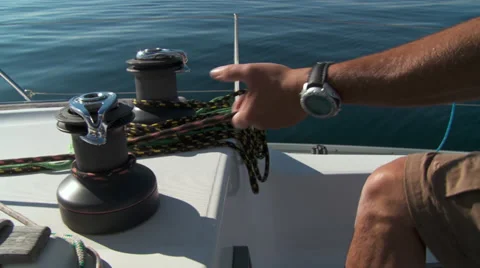 Hauling rope Stock Footage 31864668