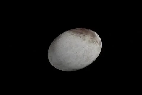 Haumea, dwarf planet, rotating. 3d render Illustration